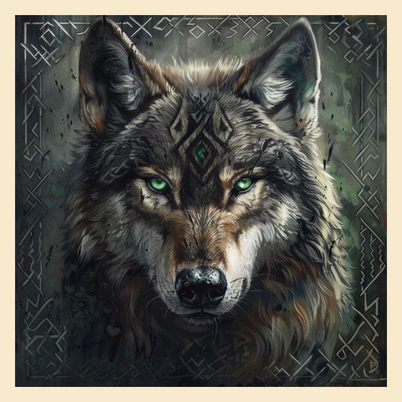 Wikinger Wolf Odins Wölfe Geri & Freki Valhalla