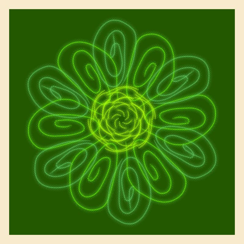 Fleur verte abstraite
