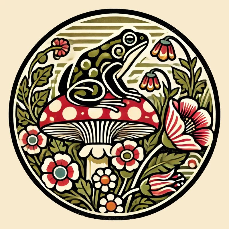 Frog and Mushroom
