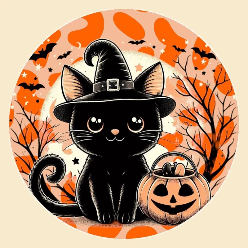 Kätzchen Hexe Halloween