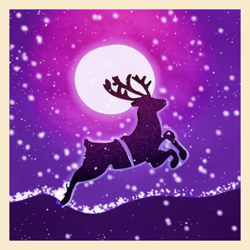 Galloping reindeer
