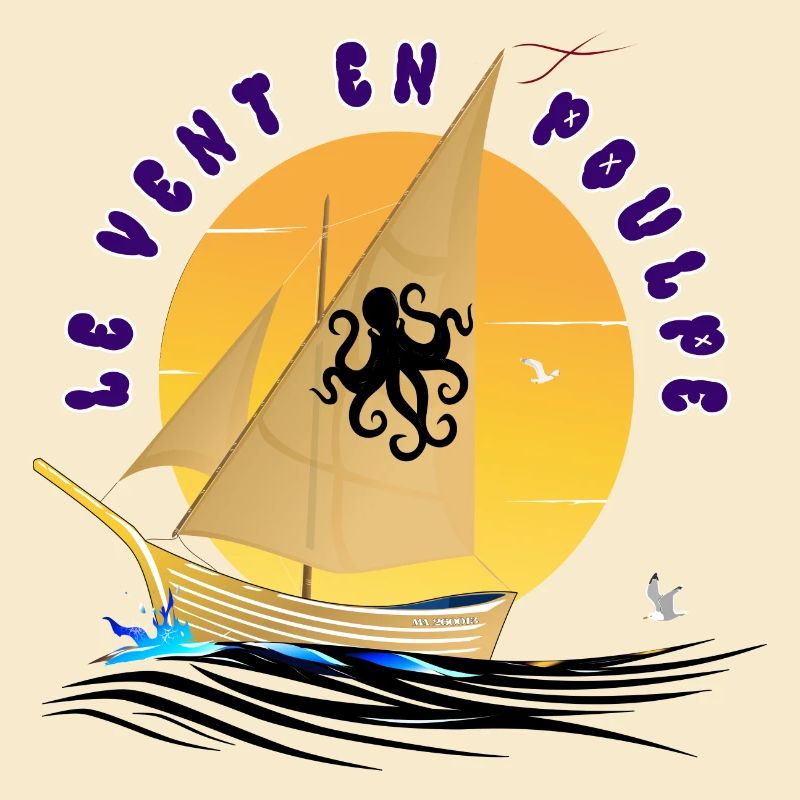 Boot Der Wind im Oktopus Einzigartiges Oktopus-Design