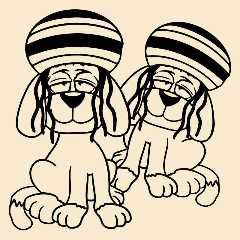 2 Dogs Reggae Dreadlocks Hat Chill Relaxed