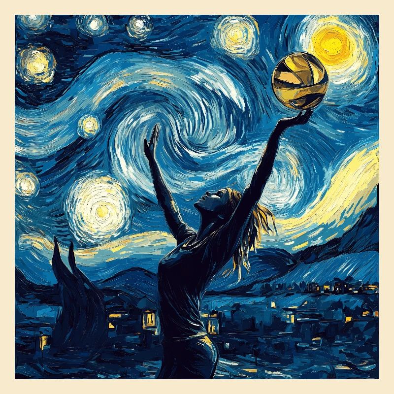 Volleyball Player Van Gogh
