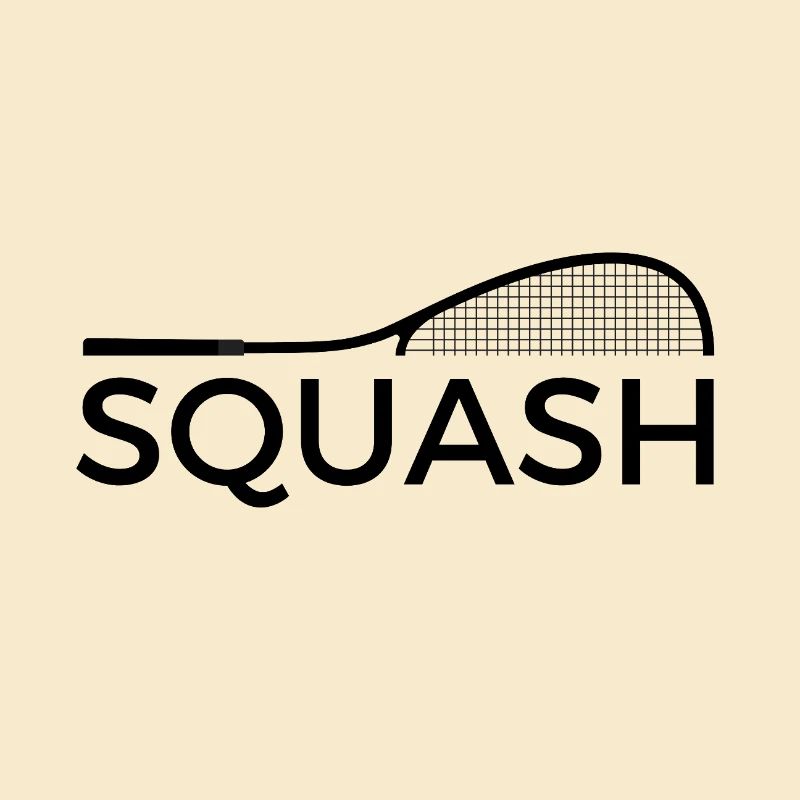 Squash T Shirt Design with Racket