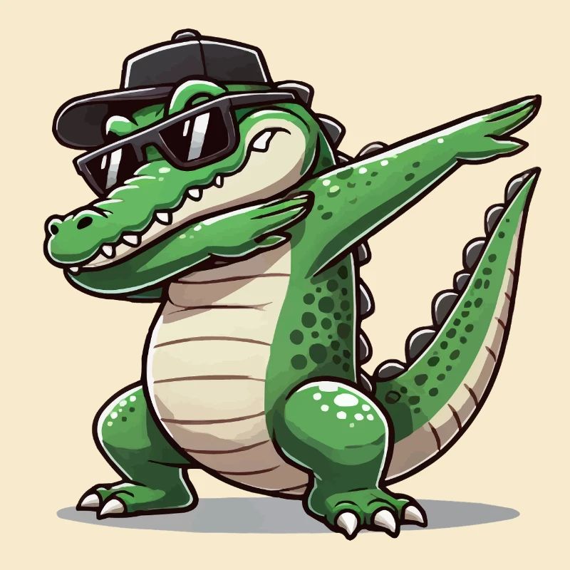crocodile bande dessinée dabbing