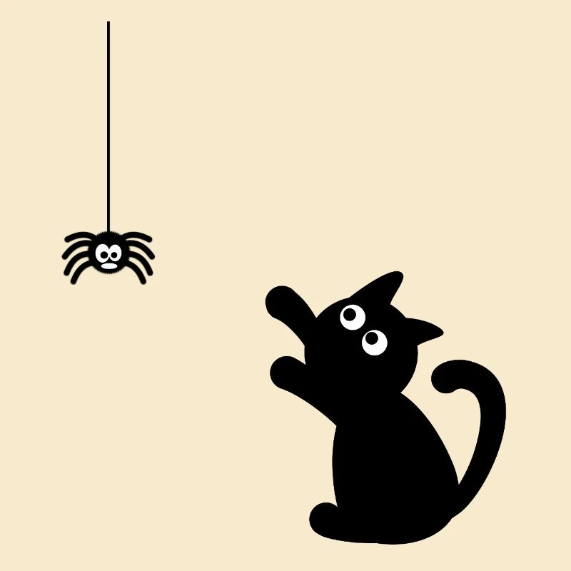 Mignon mais effrayant : chaton de dessin animé