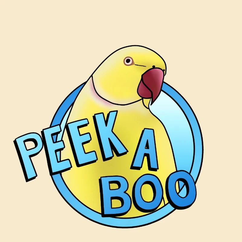 perruche à collier jaune « Peek-a-boo »