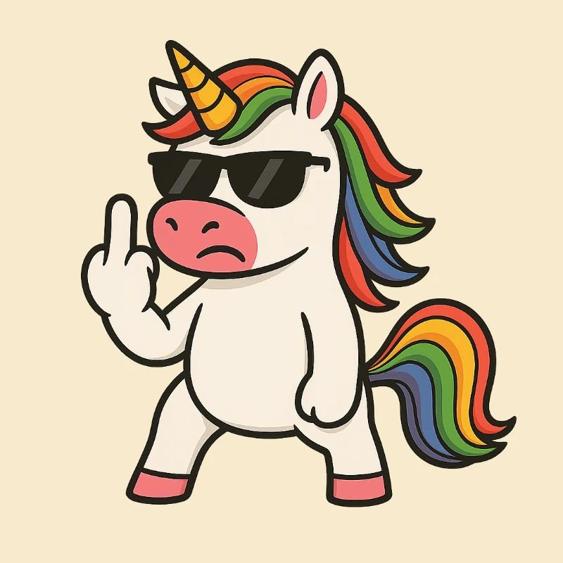 Mittelfinger Einhorn