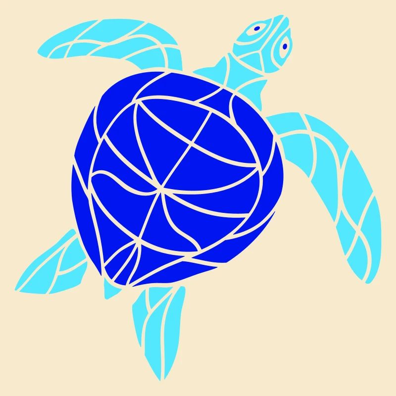 Water turtle lines strokes pattern nice cool