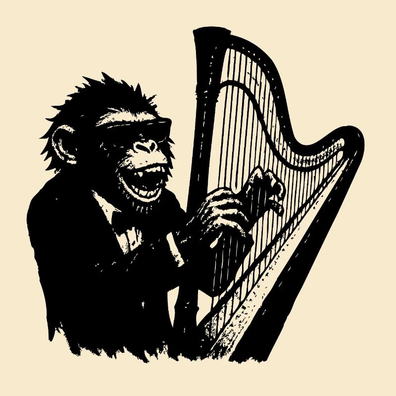 Affe an de Harfe