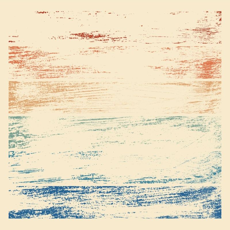 Retro Rainbow Distressed Brushstrokes