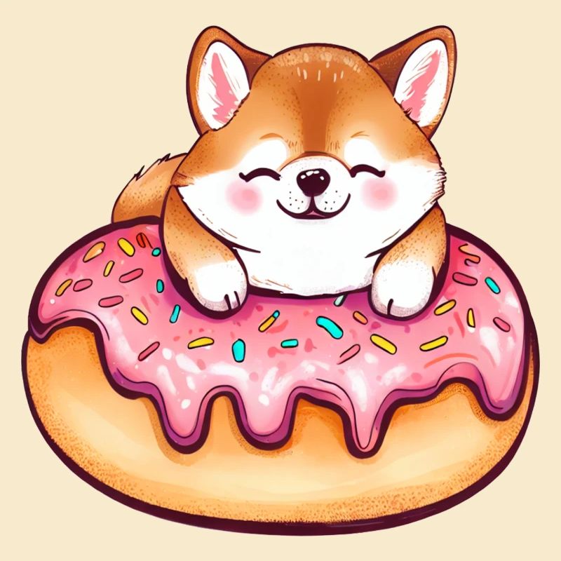 Le doux délice de beignets géant de Shiba Inu
