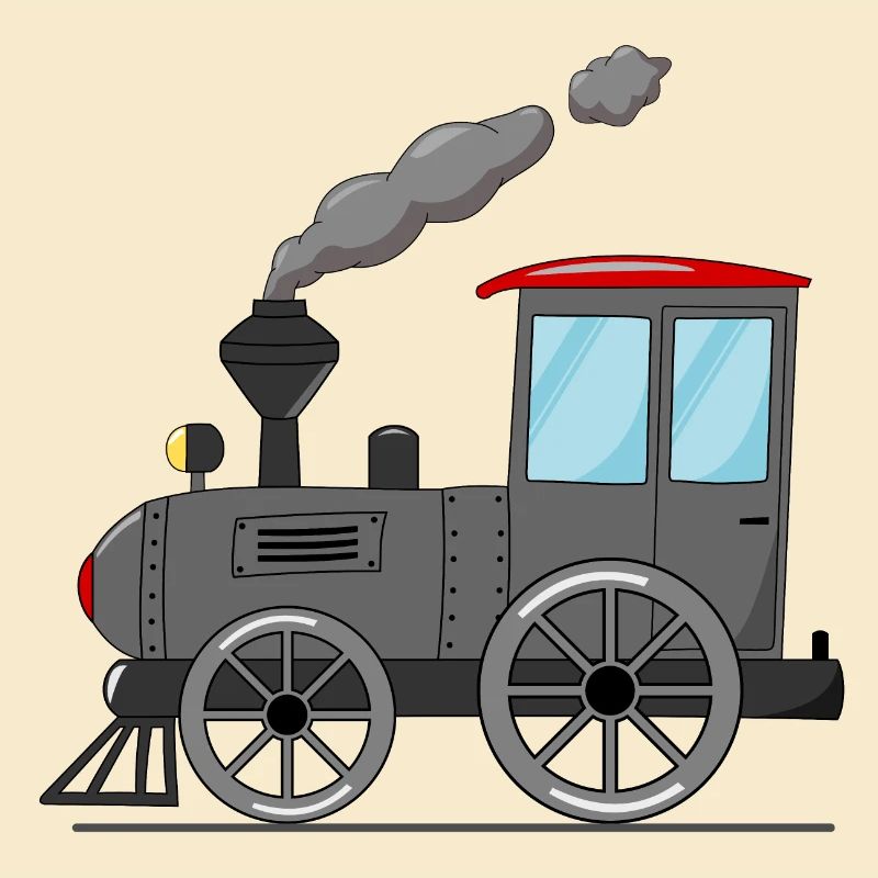 Kinderzug Eisenbahn grau