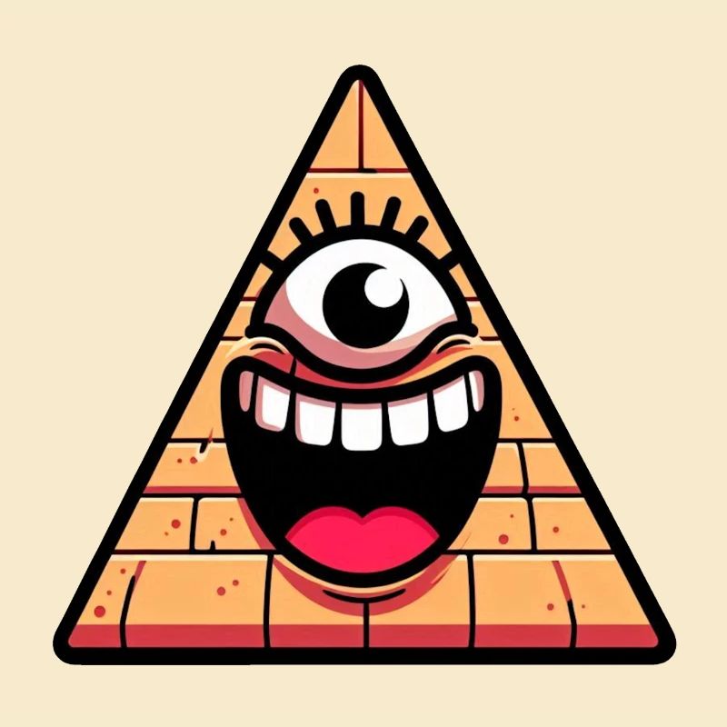 Oeil Pyramide En Terre Cuite