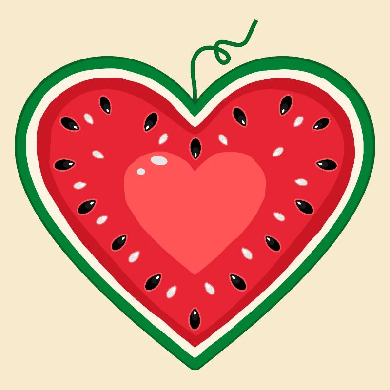 Conception de pastèque comme un cœur