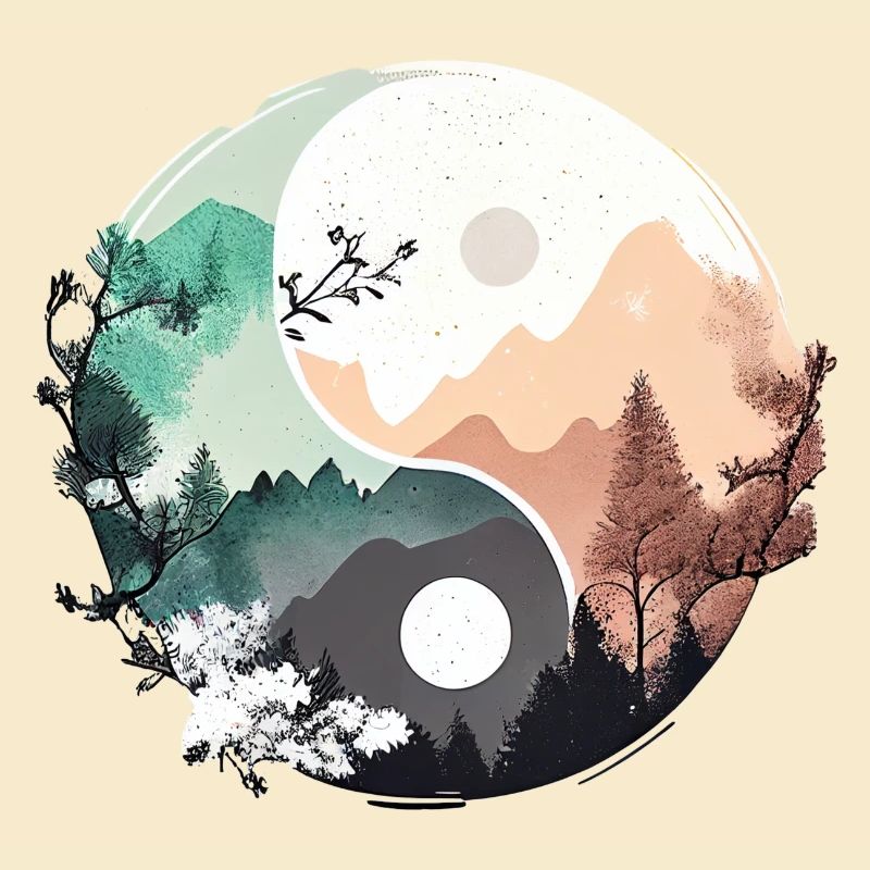 Ying Yang - Mountains / Beach