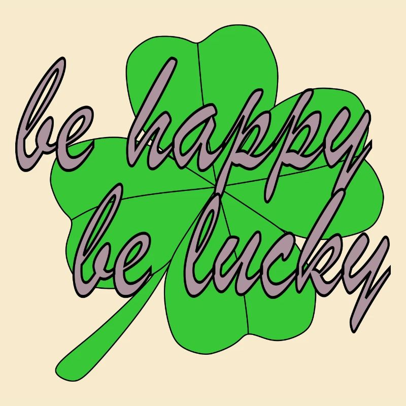 Vier Blättriges Kleeblatt Be Happy Be Lucky