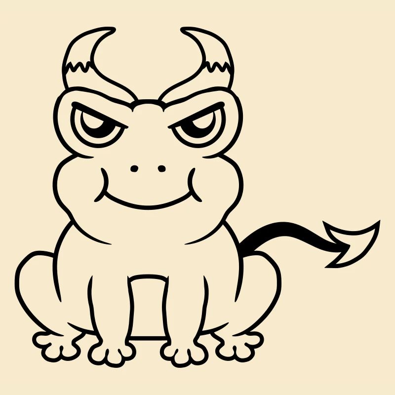 Evil Devil Horns Frog
