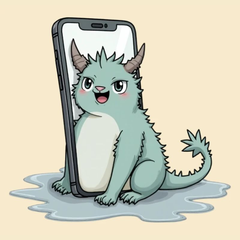 cute mythical creature fred on iPhone