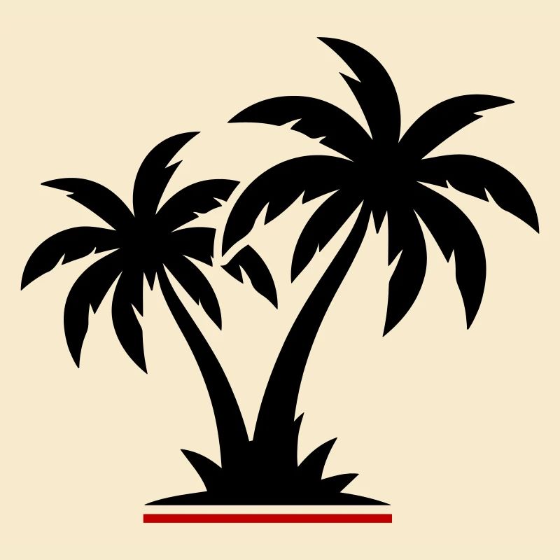 Icône de plage de palmiers