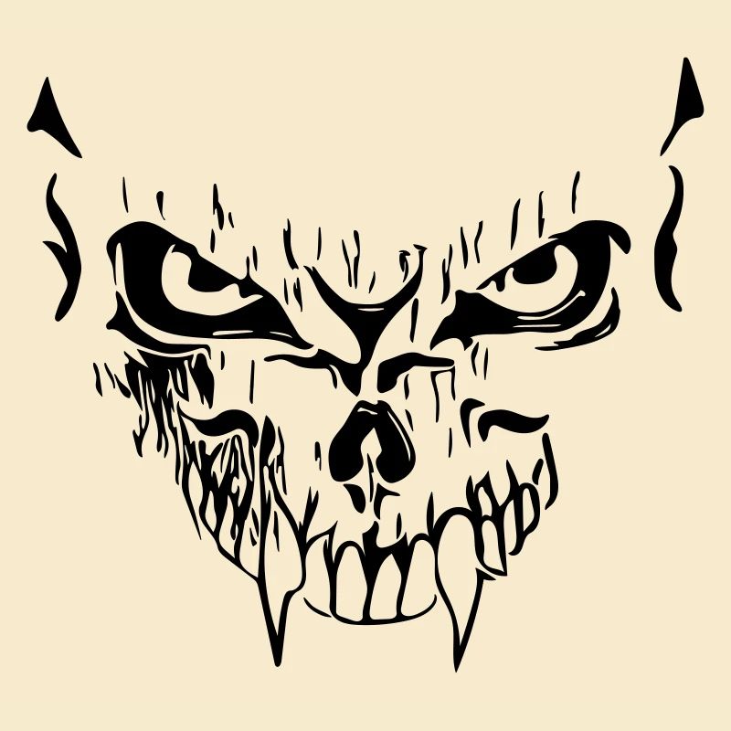 Creepy vector grimace