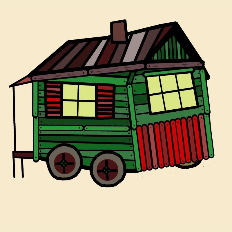 Fière roulotte de cabane en bois constructeur maison