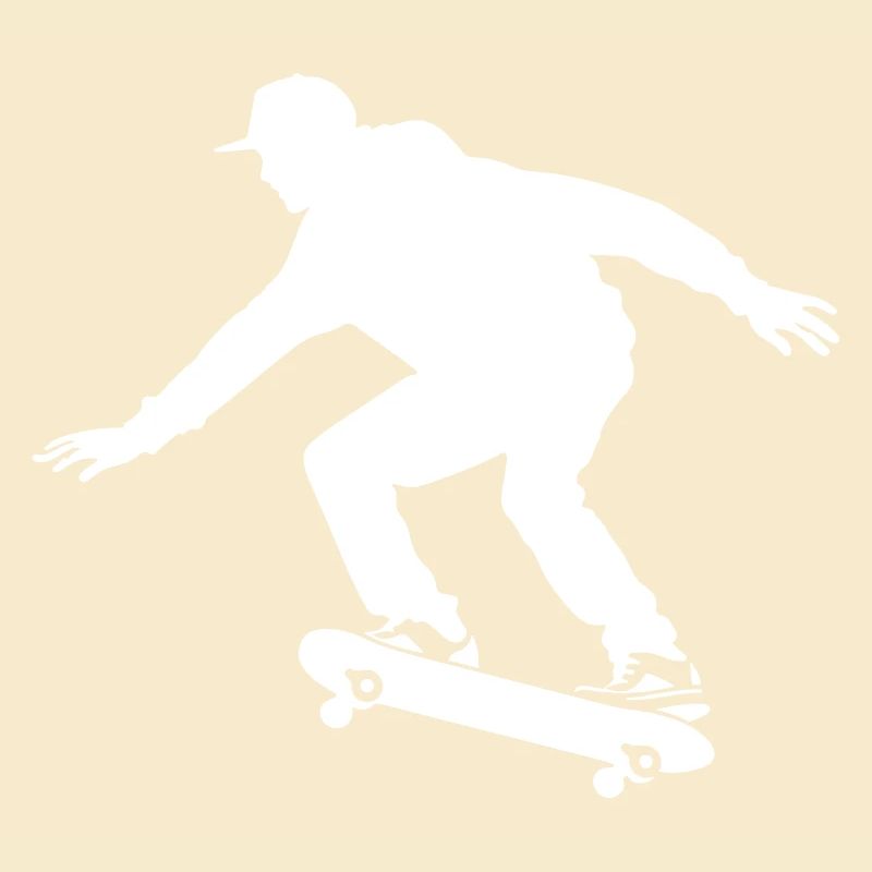 Skateboarding Mann Silhouette Skateboard