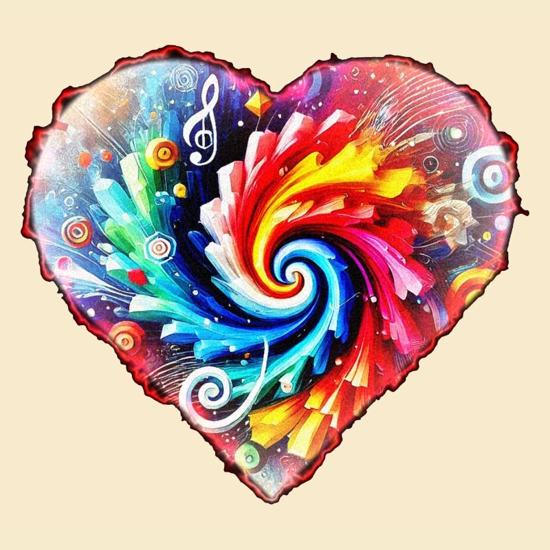 Psychedelisches Regenbogenherz