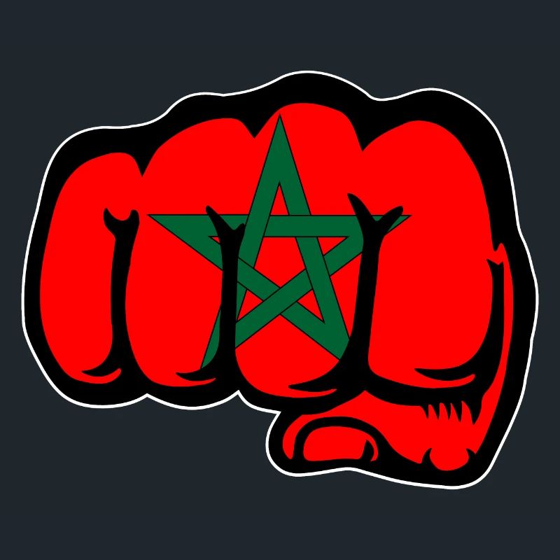 Marokko Flagge Hand Faust