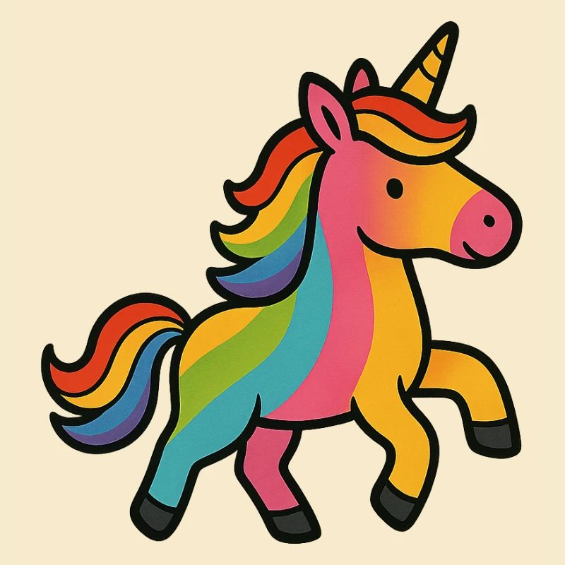 Buntes Einhorn