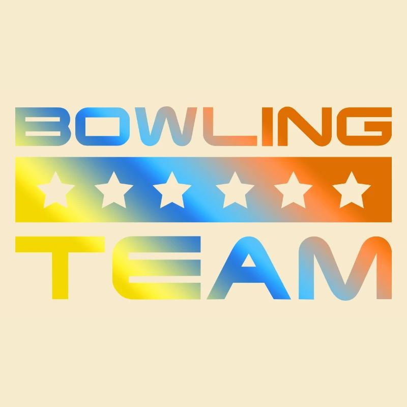 Équipe de bowling colorée