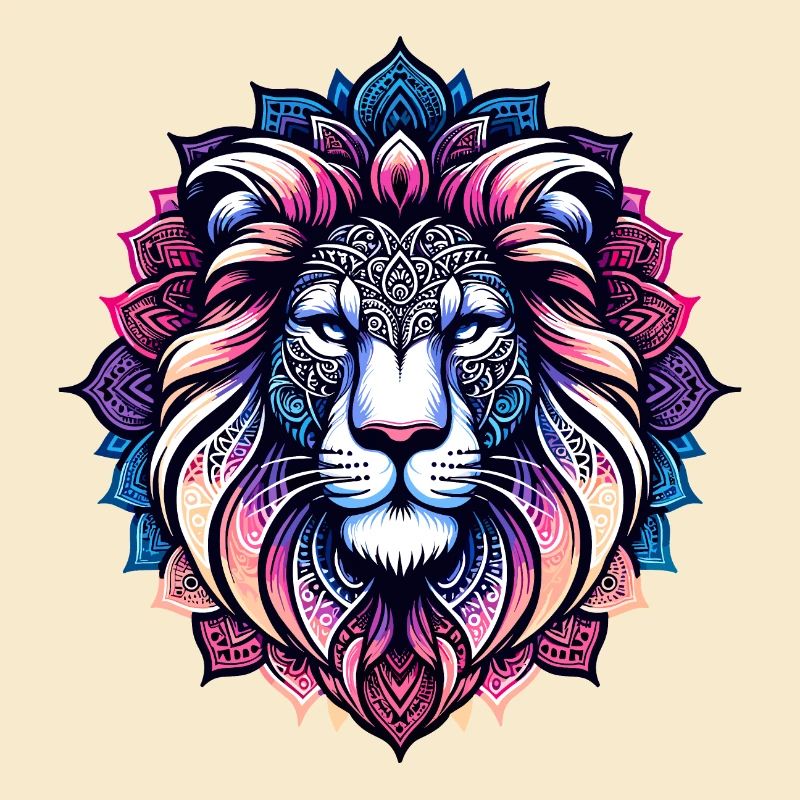 Mystical Lion Mandala