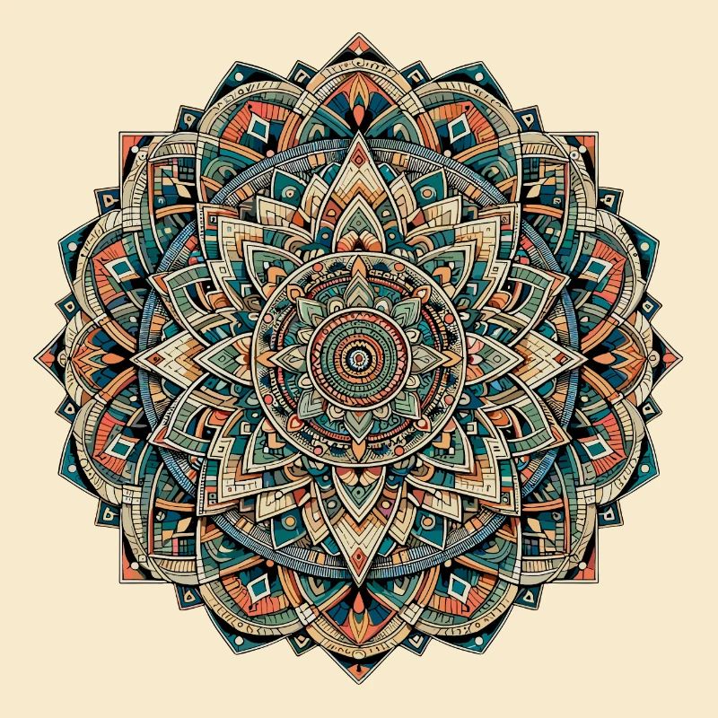 Abstract Geometric Color Mandala 4