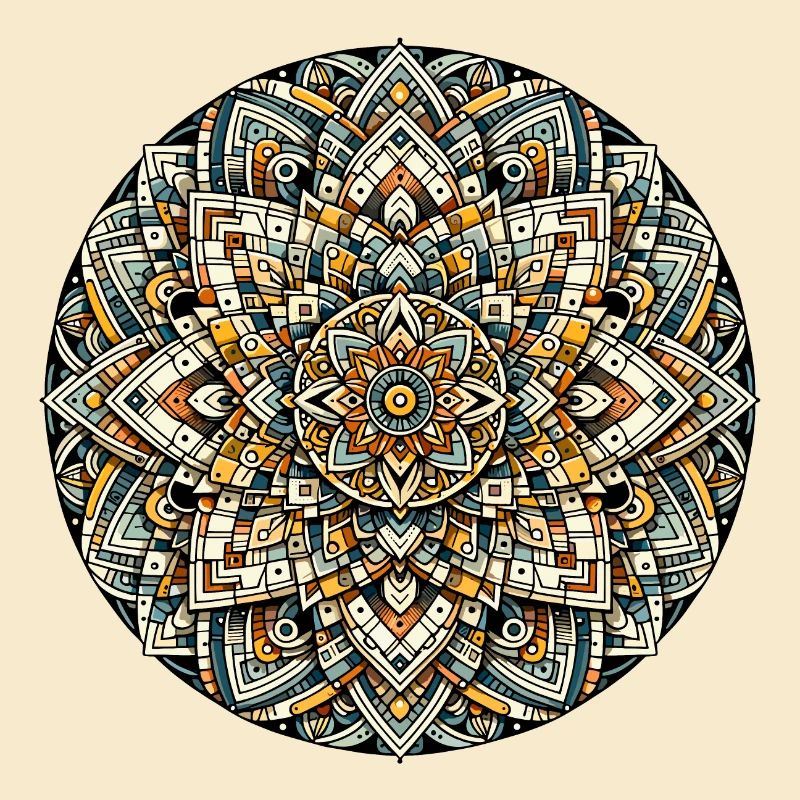 Abstract Geometric Color Mandala 5