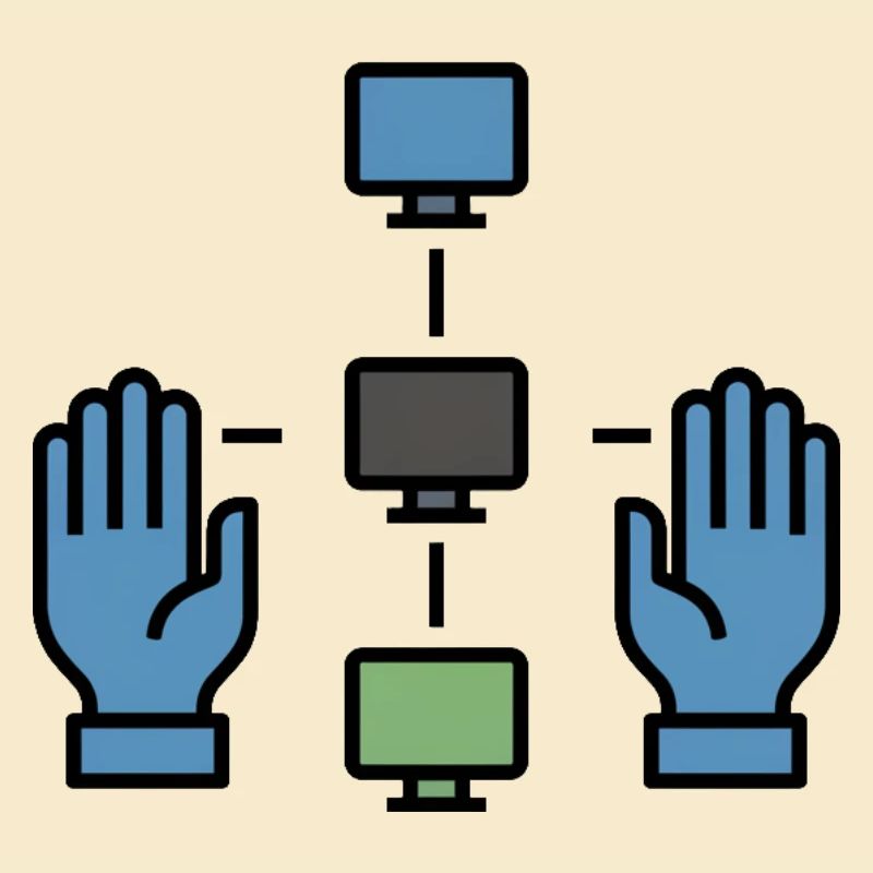 Decentralized Network | Blockchain P2P Symbol