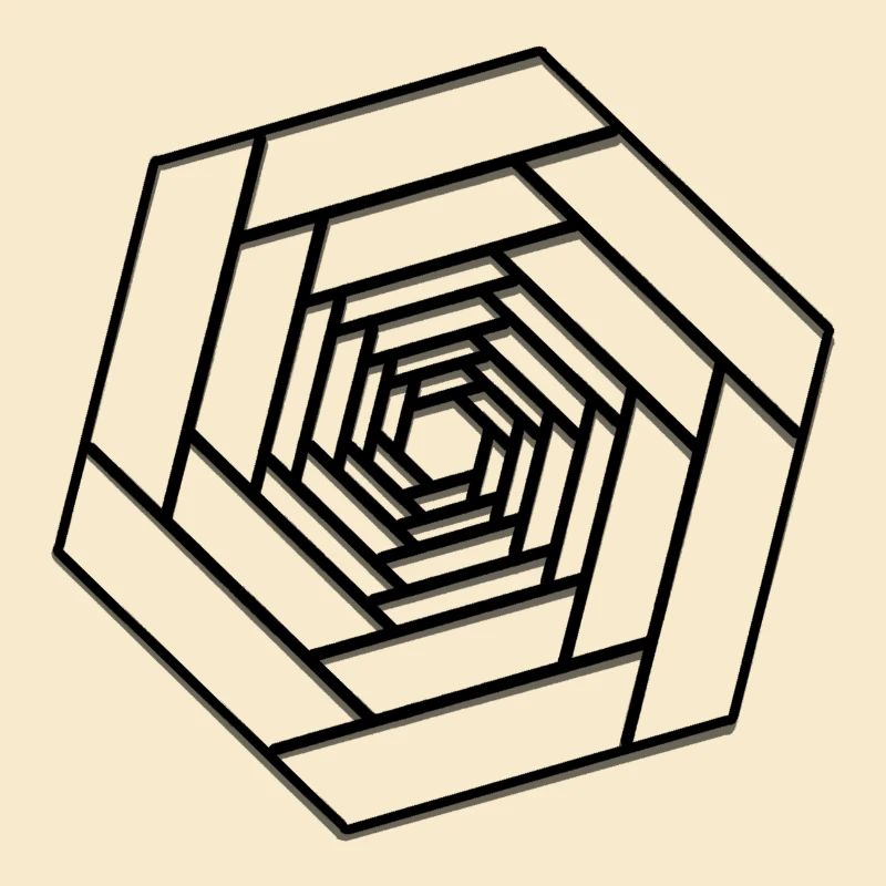 Hexagone infini design