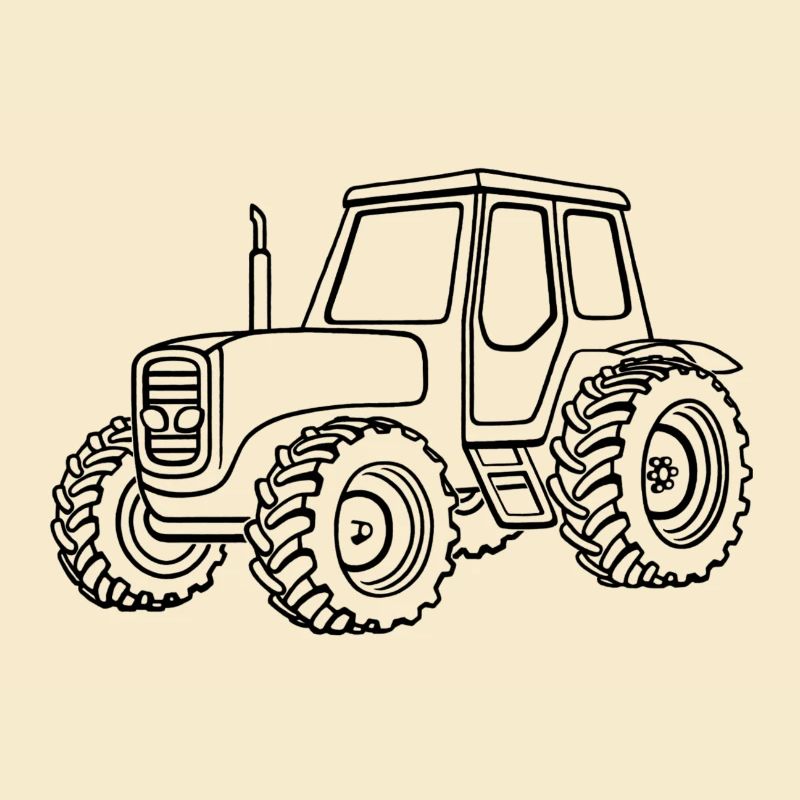 Traktor, schwarz