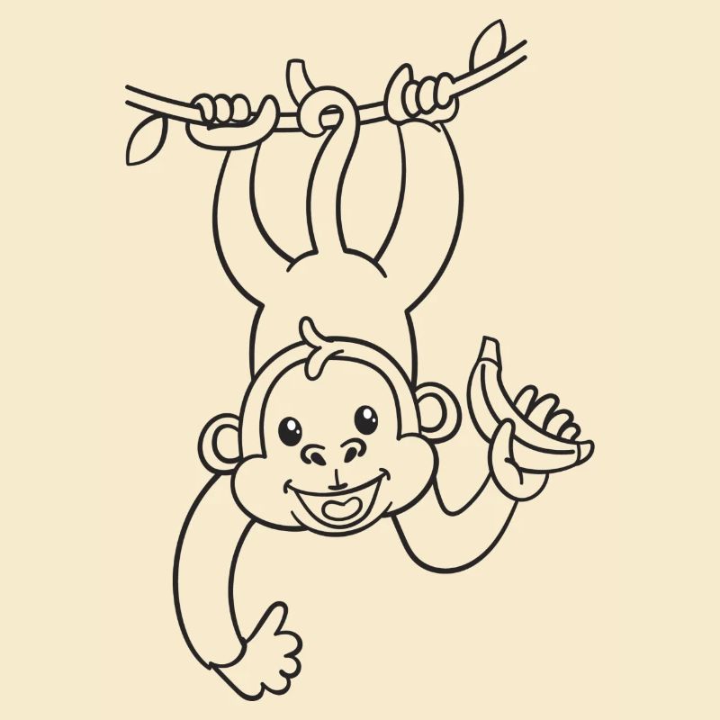 Affe, Affen, Banane, Geschenk
