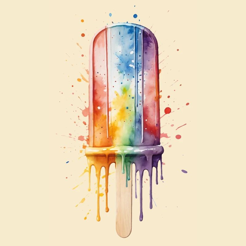 Rainbow Popsicle with Summer Fun