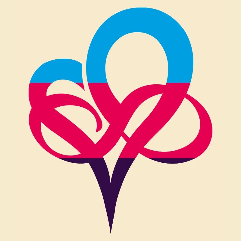 Polyamory Flag Infinity Heart Infinity Heart