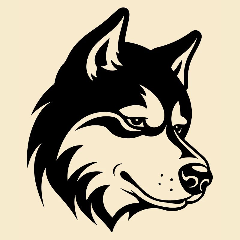 Husky Dog Head