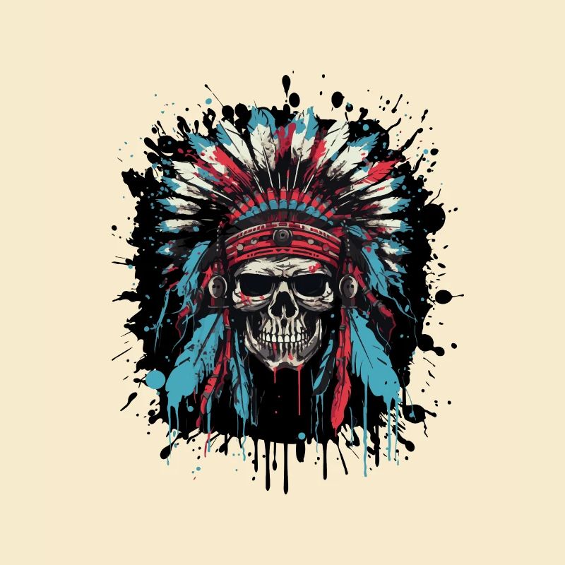 Portrait de chef indien Apache mort