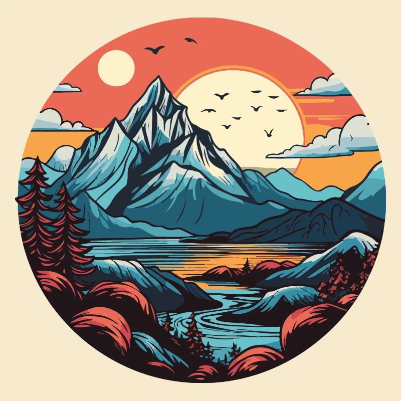 Berge Landschaft Kreis