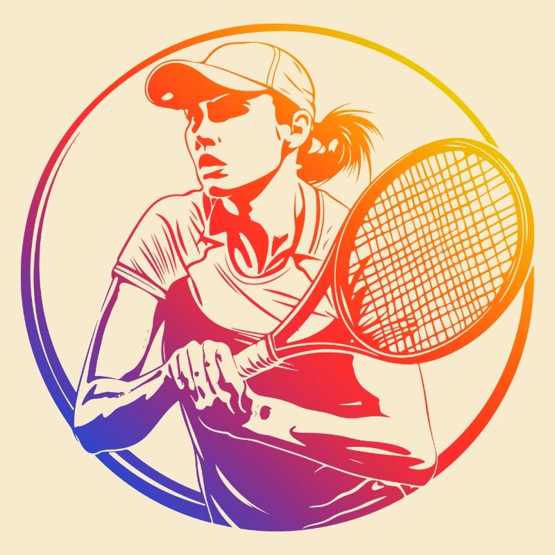 Tennis Player Multicolored
