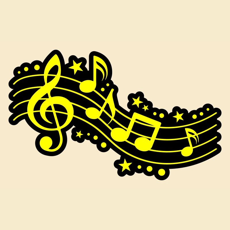Music Notes Clef Music