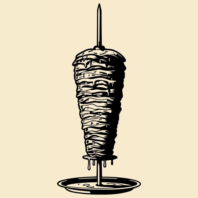 Kebab-Brosche