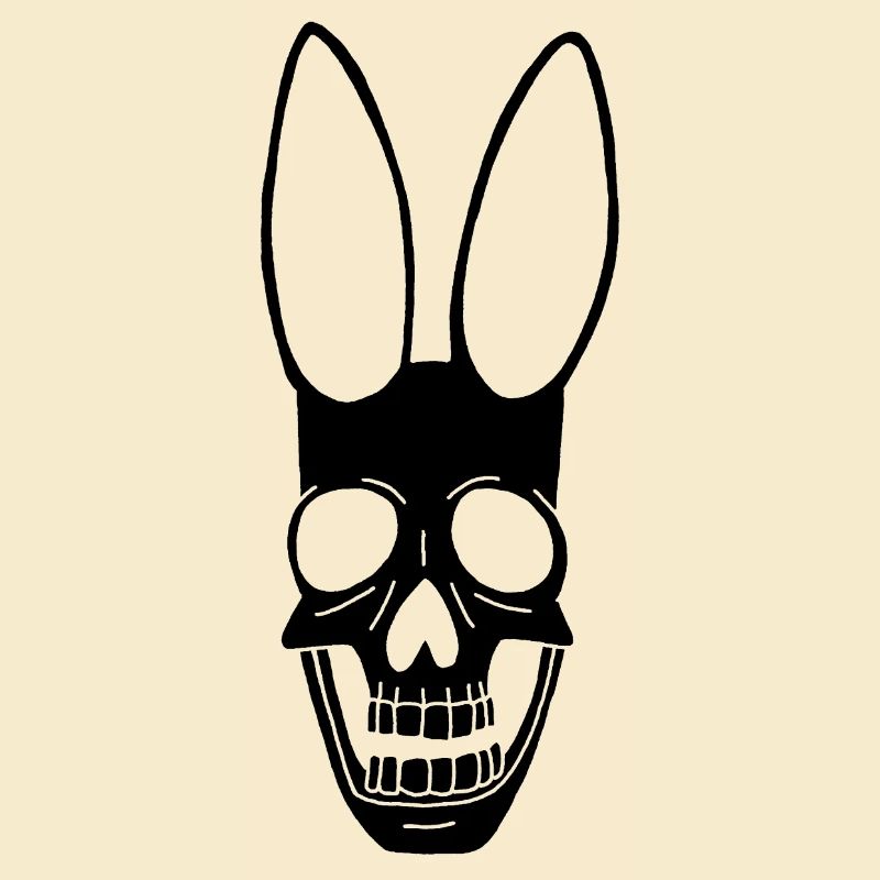 Crâne de lapin noir