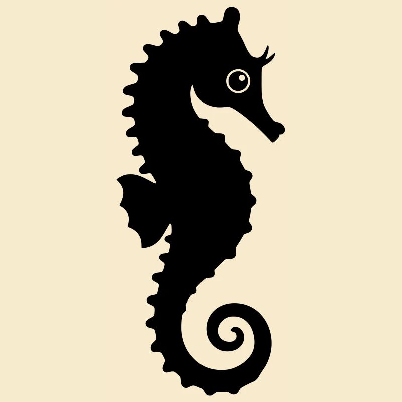 Süßes Seepferdchen Silhouette