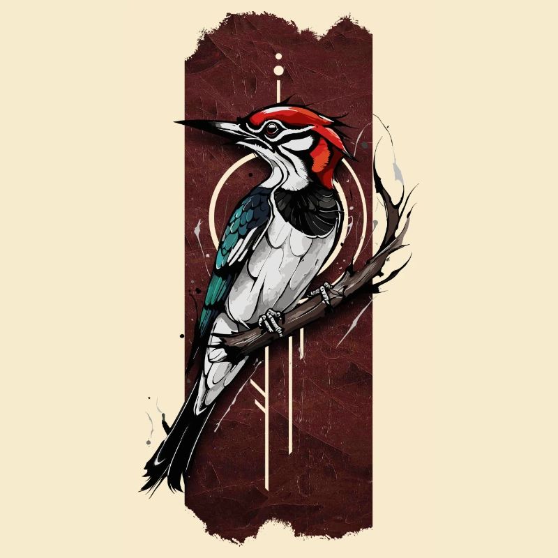 Rhythmic Drummer: Woodpecker's Percussion